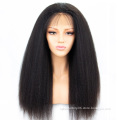 HD Transparent Film Illusion Kinky Straight Front Lace Wig Human Hair